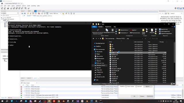 Настройка PHP и MySQL для локальной разработки и внесение изменений в базу данных через PHP