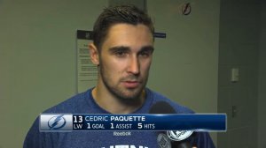 Cedric Paquette -- Tampa Bay Lightning vs. Detroit Red Wings 10/13/2016