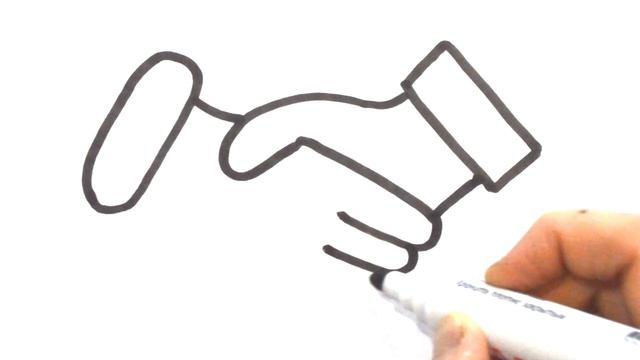HANDSHAKE. How to draw FRIENDSHIP!!