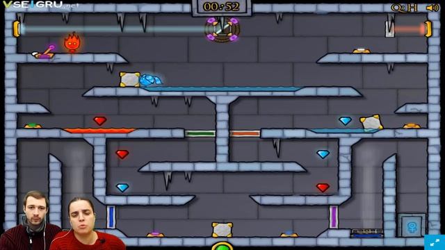 БолтушкА и ПРоХоДиМеЦ Спешат на ПОМОЩЬ Огню и Воде! #242 - игра Огонь и Вода 3 смотреть онлайн