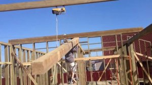 Монтаж  потолочных балок. Балки перекрытия