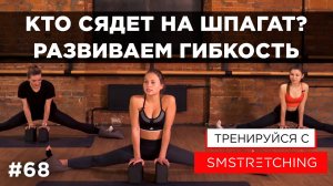 САДИМСЯ НА ШПАГАТ - подготовка ДЛЯ НАЧИНАЮЩИХ к ПОПЕРЕЧНОМУ ШПАГАТУ #домавместе | SMSTRETCHING