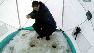 Ловля густеры и подлещика зимой в глухозимье на Верхней Волге.