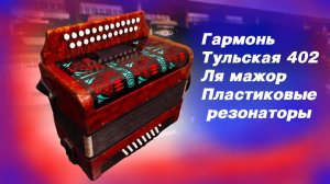 Гармонь Тульская 402 ля мажор, пластиковые резонаторы, коричневая.