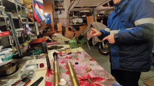 Сборка вилки питбайка.