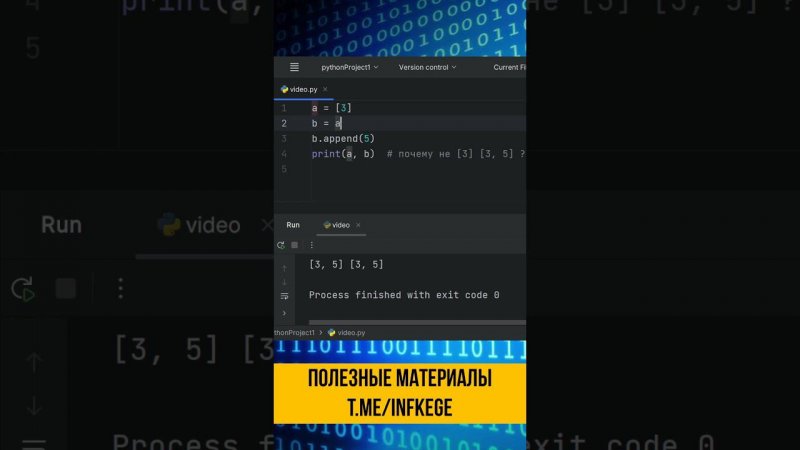 Дублирование списков в Python #егэ #информатика #егэинформатика #python #программирование