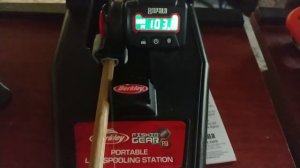 Putting Power Pro braid on Lew's w/ new Rapala Digital Line Counter and Berkley Spooling station!