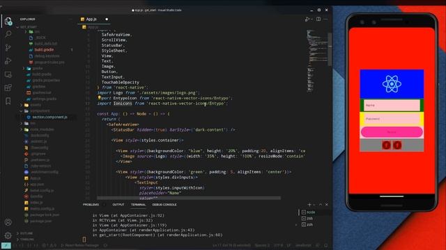 Login Page React native (Front-end) смотреть онлайн