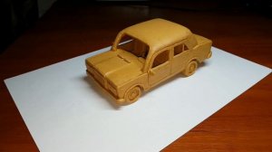 жигуль из пластилина