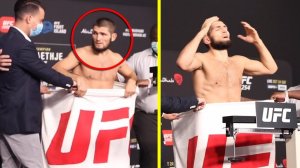 Хабиб С ТРУДОМ УЛОЖИЛСЯ В ВЕС? / Взвешивание Хабиб Нурмагомедов Джастин Гейджи / UFC 254