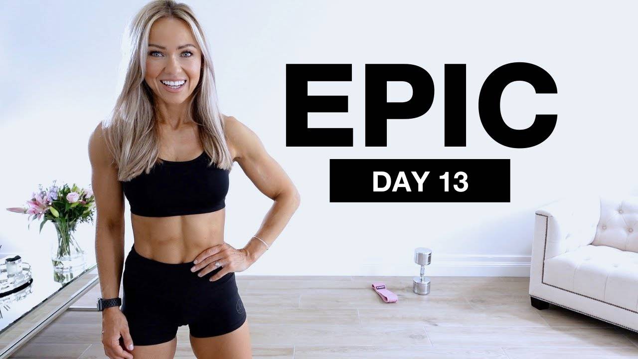 Caroline Girvan - Day 13 of EPIC _ Hamstrings & Glute Workout - Dumbbells + Band