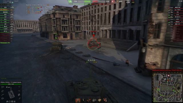 World of Tanks  Т-54 первый образец ( т-54 обр 1 ) Бой без потери ХП