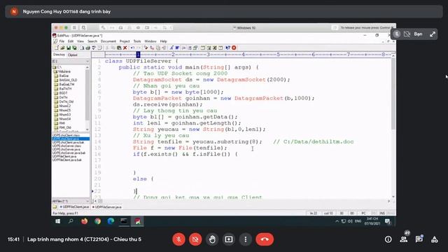 Tuần 9 Phần 3 Lập Trình Mạng | UDP Socket trong Java | Dạy Học Online смотреть онлайн