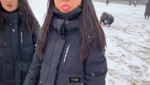 Первый снег с русскоязычными детьми в Южной Корее_ корейская учительница_влог южной кореи