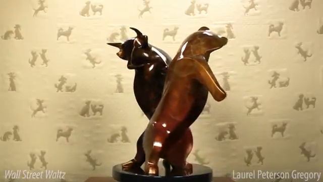 "Wall Street Waltz" - Stock Market Bull & Bear Sculpture смотреть онлайн