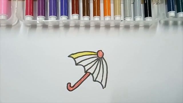 Bolalar uchun soyabon chizish / Рисование Зонтик для детей / Drawing an umbrella for children смотреть онлайн