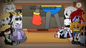 Undertale react to Glitchtale Frisk vs Betty Part 2
