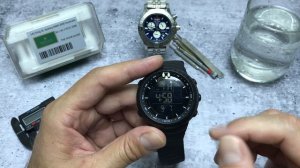 Новинка SANDA 6071 BLACK  5ATM. Обзор, настройка + тест на водозащиту.