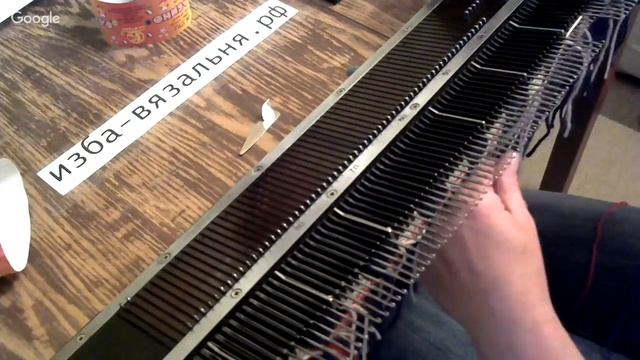 Вязание на  машинке прямой юбки с узором шахматка,  Юбка 