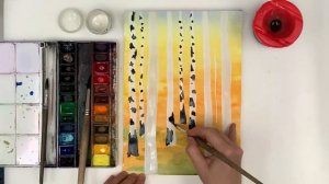 Как нарисовать березовую рощу поэтапно. Рисуем березы шаг за шагом. Урок рисования для детей.