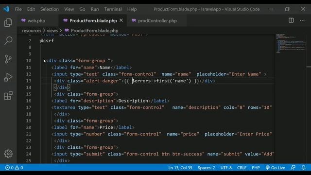 Laravel- Form Validation & Customizing Error Messages using Laravel | Validation | Laravel Basics