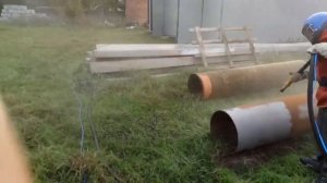 Пескоструйная очистка труб