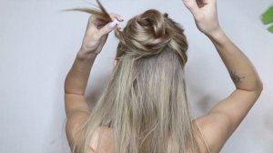 ОЧЕНЬ ПРОСТОЙ СПОСОБ СДЕЛАТЬ ВЫСОКИЙ НЕБРЕЖНЫЙ ПУЧОК | EASY MESSY BUN HAIR TUTORIAL