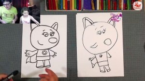 Как нарисовать ЛИСИЧКУ из Мультика МИМИМИШКИ / рисуем с Катей