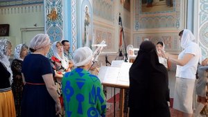 "Ектения великая" (Н. Толстяков). Регент Ирина Филатова.