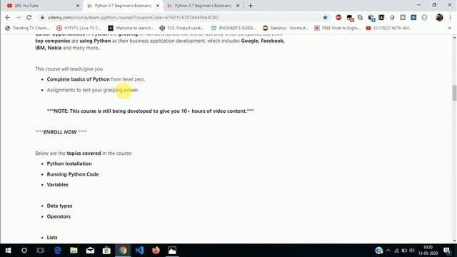 Free Python Certification Course | Udemy Free Certification