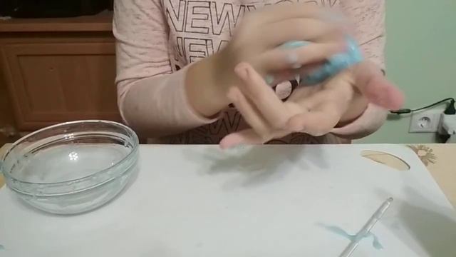 Лизун из 2х разных видов клея 2часть смотреть онлайн