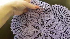 Вязаная салфетка цветок с узором ананас Схема Вязание крючком Crochet doily pattern#MagichookCroche
