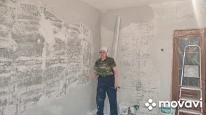 Выравнивание стены под плинтус, правилом