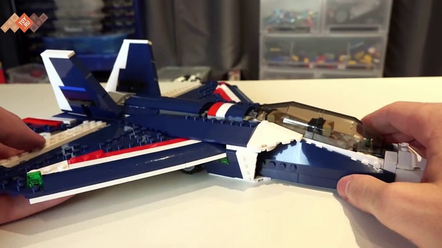 Обзор Lego Creator Blue Power Jet - 31039 - Лего Криэйтор Синий реактивный самолет смотреть онлайн