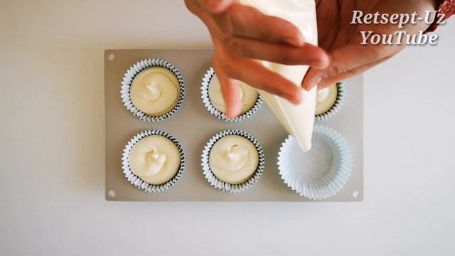 Классические Ванильные КАПКЕЙКИ ☆ Самый ЛЮБИМЫЙ РЕЦЕПТ!!!  Фруктовые капкейки