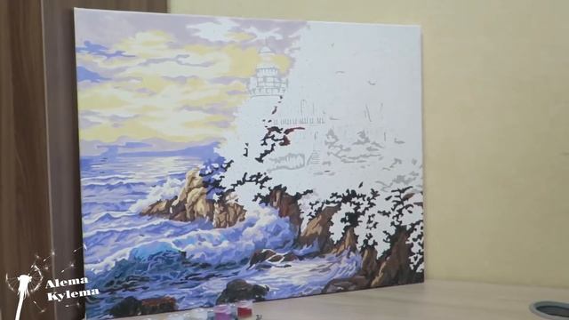 Картина по номерам Белоснежка «Шумный берег» 640-AB смотреть онлайн