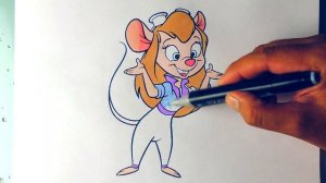 Chip 'N Dale Rescue Rangers Coloring Pages for Kids. How to Coloring Gadget Hackwrench