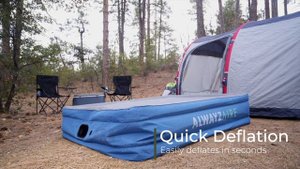 Bestway Alwayzaire Tough Guard 18" Queen Air Mattress with Rechargeable Pump & Antimicrobial Coatin