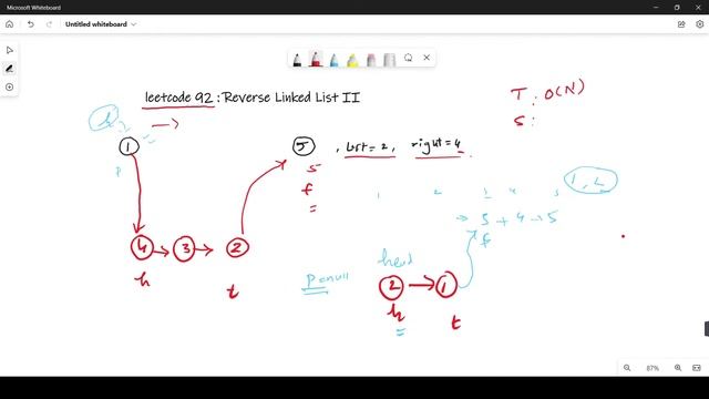 Reverse Linked List II || #leetcode 92 смотреть онлайн