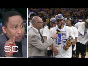 Stephen A. Smith GOES CRAZY Klay leads Warriors eliminate Mavs in Game 5; Steph win first WCF MVP