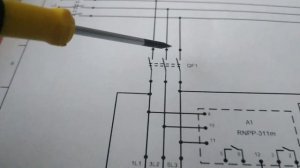 Электрическая схема шкафа управления холодильной камерой.