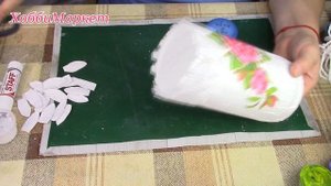 Ваза из пластиковой банки легко и просто. ХоббиМаркет