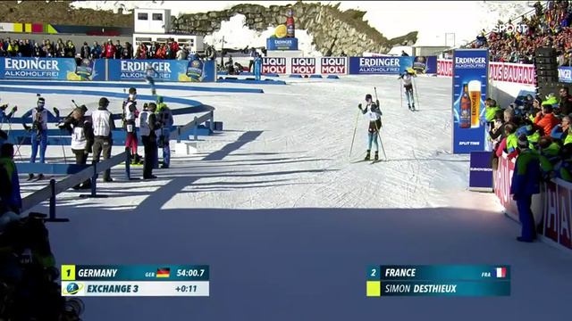 Франция выиграла мужскую эстафету, у Норвегии серебро, Россия – четвертая смотреть онлайн