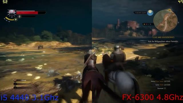 Witcher 3 Wild Hunt i5 4440 vs FX 6300 GTX 760