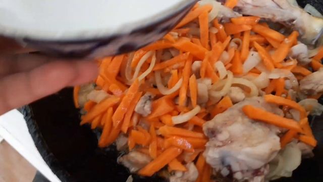 Что приготовить???Плов на сковороде//рецепт плова с курицей//