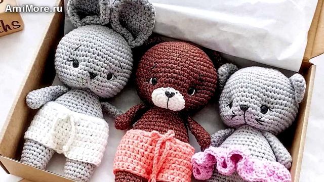 Амигуруми: схема Дружное трио | Игрушки вязаные крючком