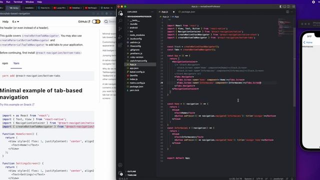 Adicionando navegação por tabs no react-native смотреть онлайн