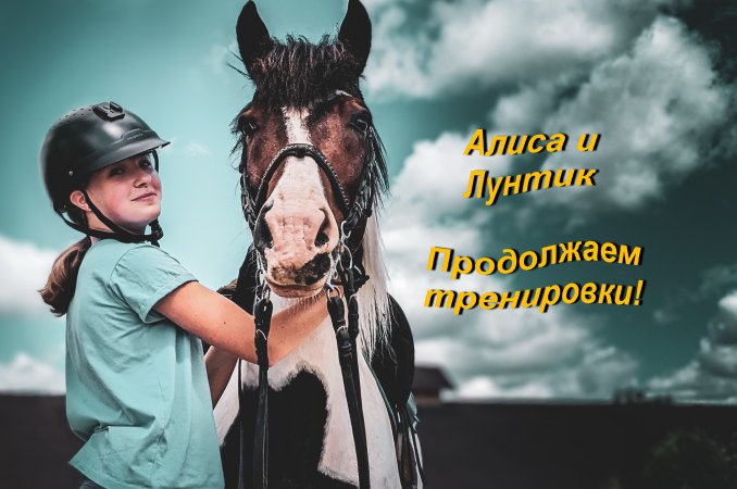 Алиса  и Лунтик. А мы продолжаем тренировки. 👍