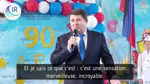 Cérémonie du premier appel pour les enfants de Makeyevka