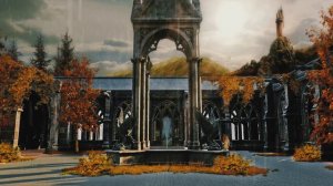 Hogwarts Autumn 🍂 Clocktower Courtyard ◈ Harry Potter Ambience / Falling Leaves + Rain showers